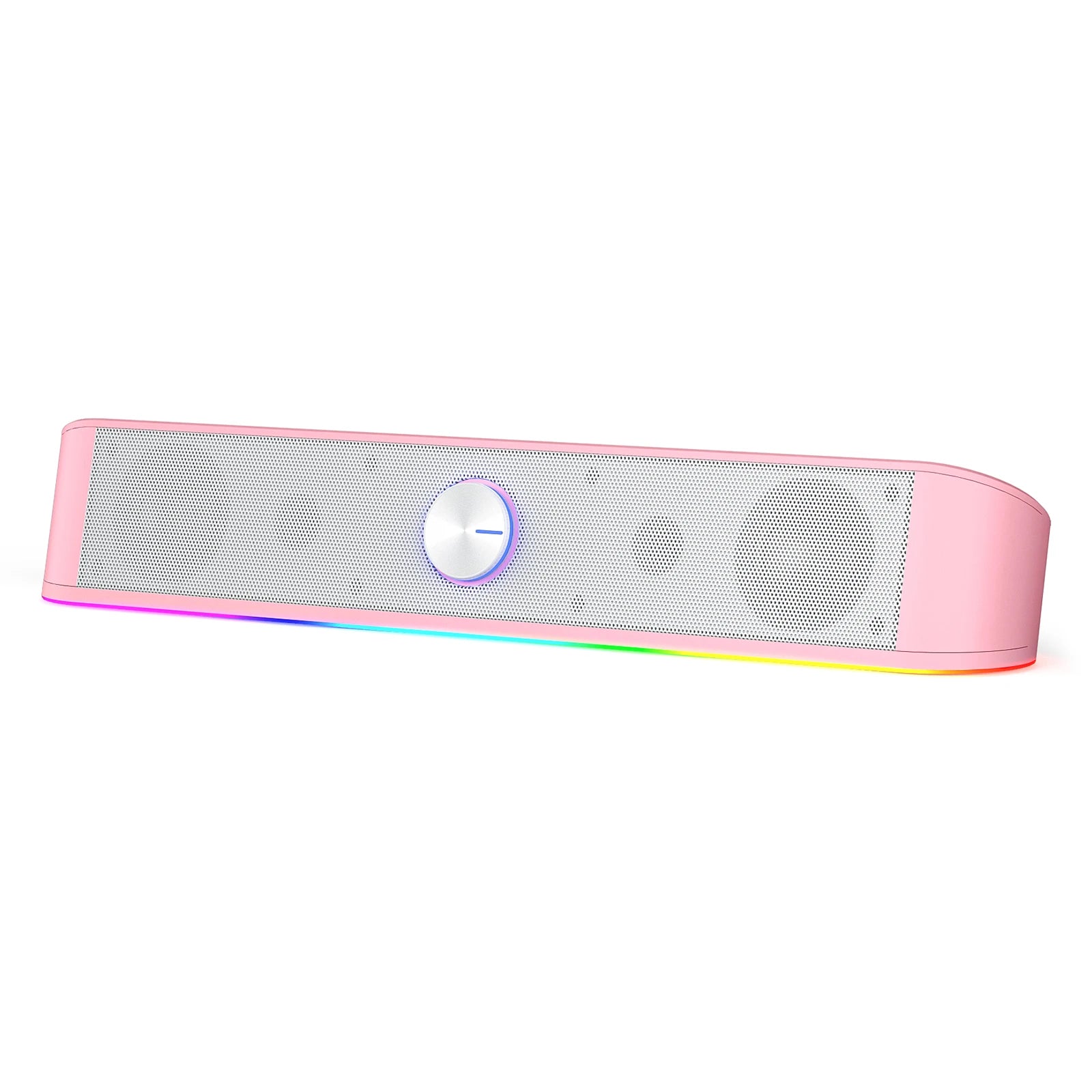 Redragon GS560 RGB Desktop Soundbar 2.0 Channel Computer Speaker with Dynamic RGB Audio - Pink / UNITED KINGDOM
