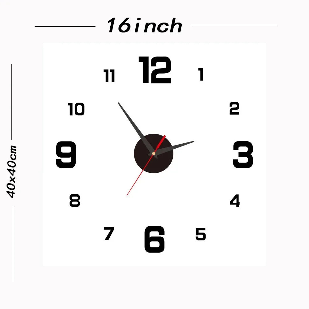 Originality Wall Clock Silent Non-Ticking Battery Operated Wall-mounted Clock Living Room Bedroom Kitchen Office