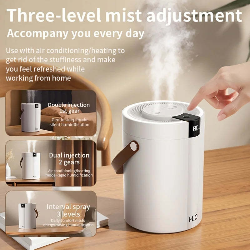 1.5L Dual-Mist Spray Humidifier Wireless Quiet Portable Air Humidifier with Night Light Suitable for Home,office