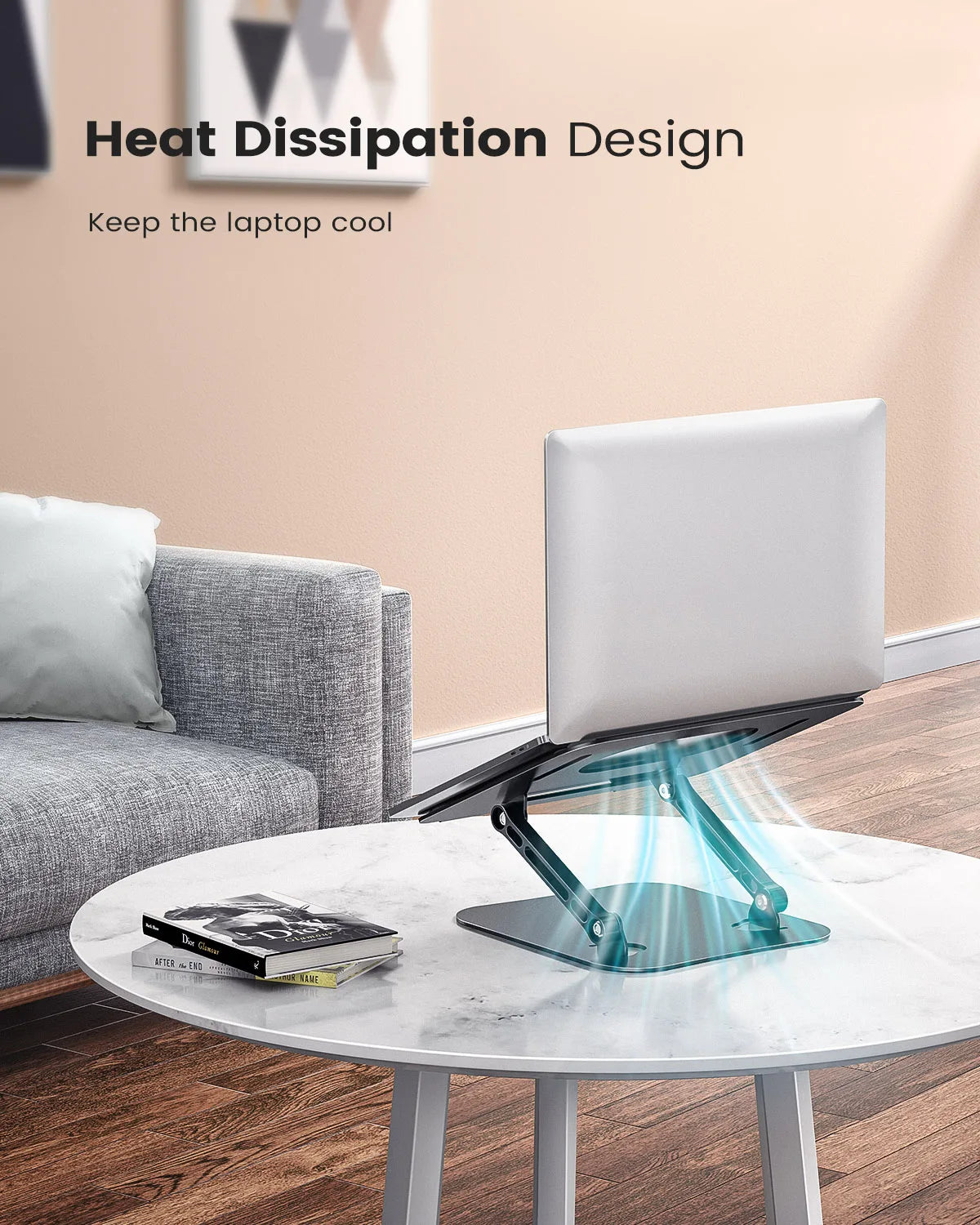 ST01 Portable 11–16-inch Adjustable Laptop Stand Computer Stand Sturdy Aluminum for Desk Foldable Laptop Holder