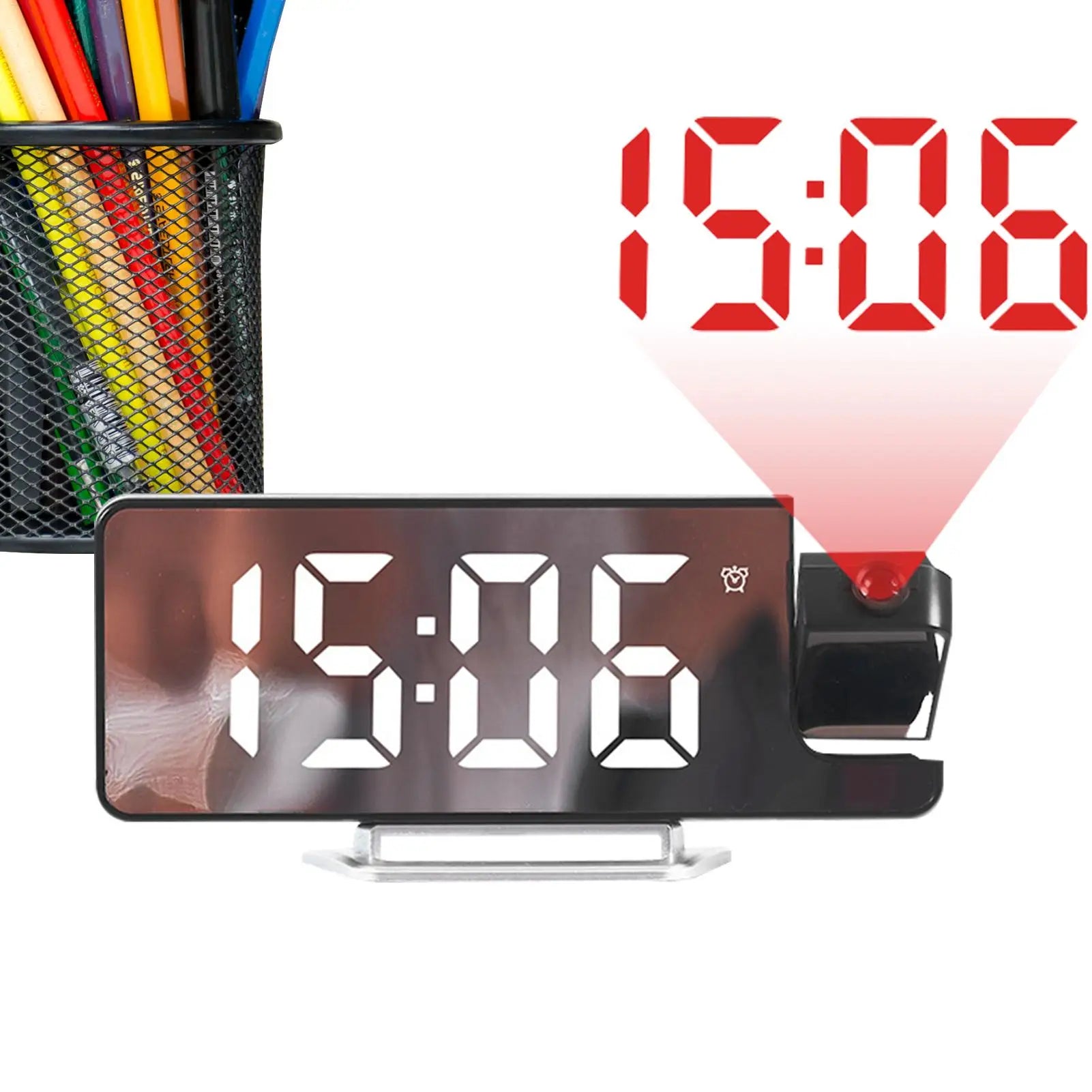 Digital Projection Clock Multifunctional Indoor Outdoor Digital Alarm LED Display Bedside Desktop Clock Projector