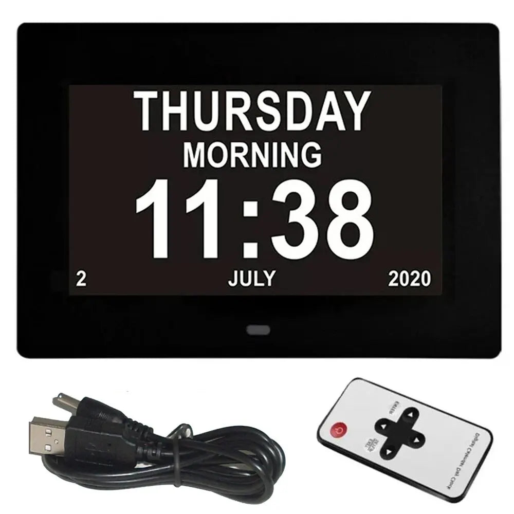12 Alarms LED Calendar Clock with Multi-languages to Display. Reminding Work and Plans. A Medicine Time Reminder