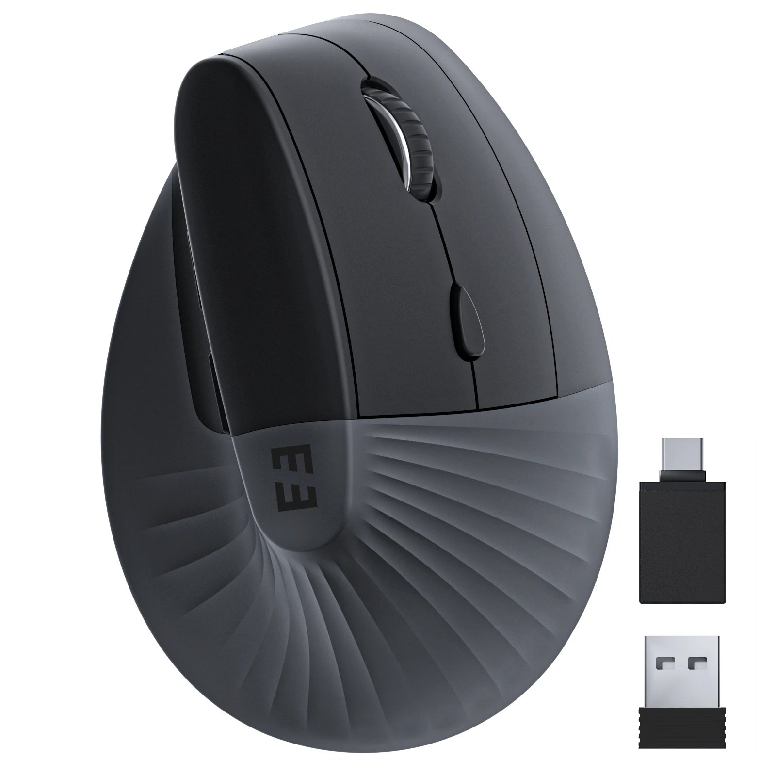 SEENDA Vertical Wireless Mouse Type C Rechargeable Ergonomic USB & Type C Mice for Laptop Laptop PC MacBook Windows