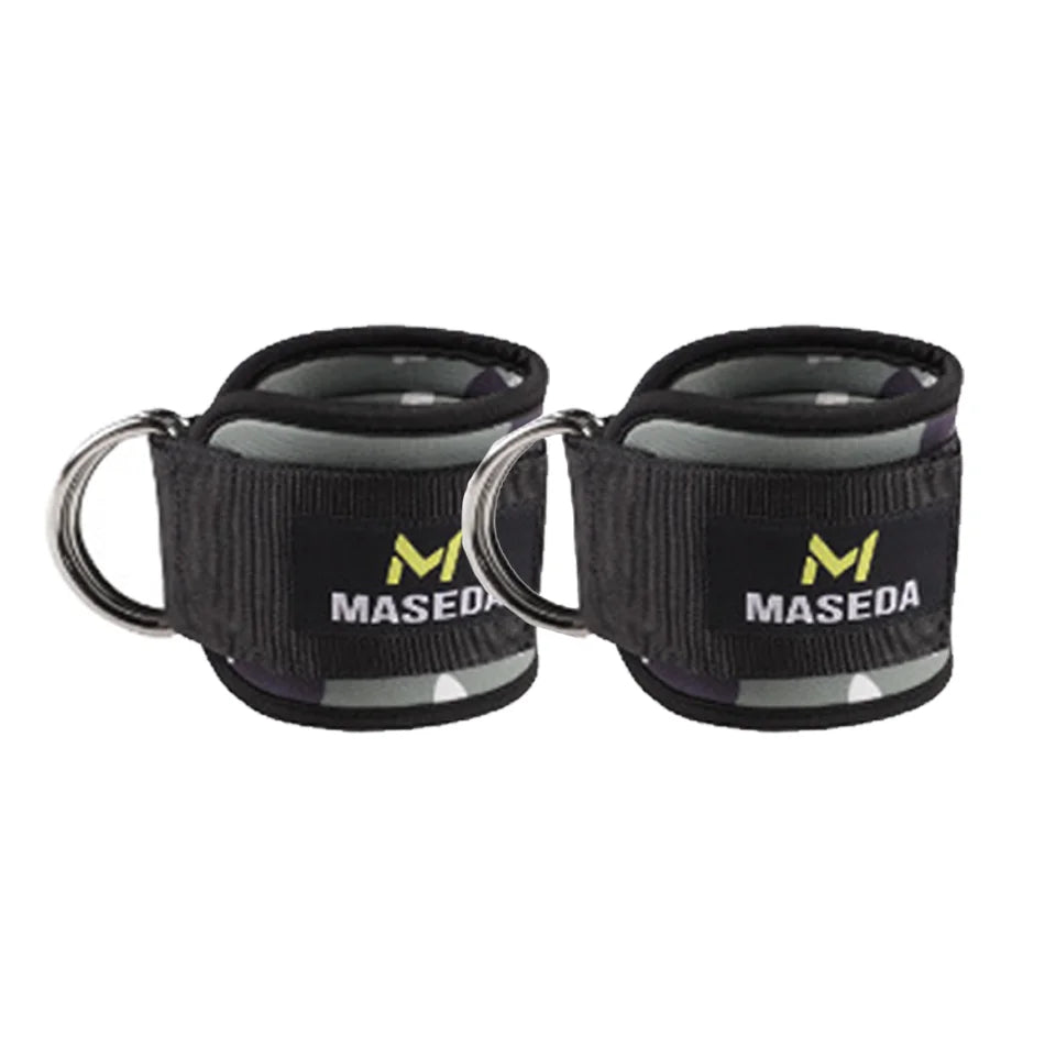 LOOGDEEL TPE Resistance Bands Ankle Straps Fitness D-Ring Support Ankle Cuffs Yoga Band Gym Guard Leg Strength Safety