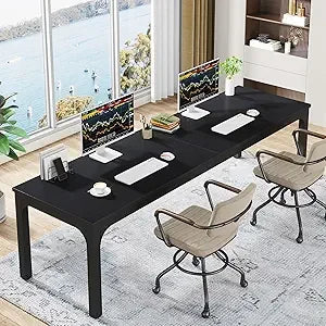 78.7 Inches Extra Long Computer Desk 2 Person Desk Double Long Desk Workstaion for Home Office - United States / Black