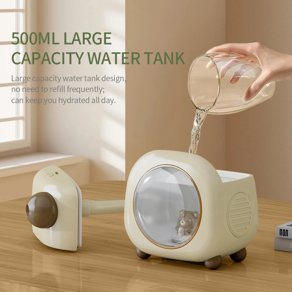 Kasydoff Portable Small Humidifier 1500ml Small Humidifiers for Bedroom Baby 1800mAh USB Personal Desktop for Travel
