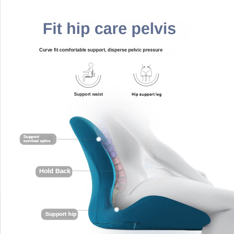 Memory Foam Seat Cushion Orthopedic Pillow Coccyx Office Chair Cushion Support Waist Back Pillow Car Seat Hip Pad