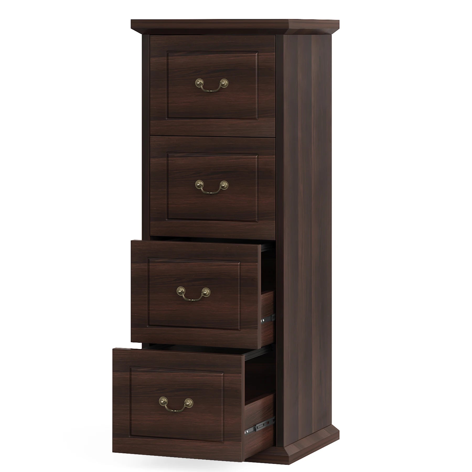 Tribesigns 4-Drawer File Cabinet Filing Cabinet Vertical File Cabinet Home Office Wood Filing Cabinet for A4 /Letter