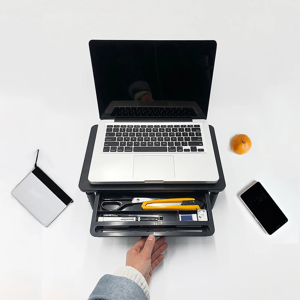 Monitor Stand Riser with Drawer Computer Monitor Stand 3 Height Adjustable Monitor Riser Desk Organizer for Laptop PC