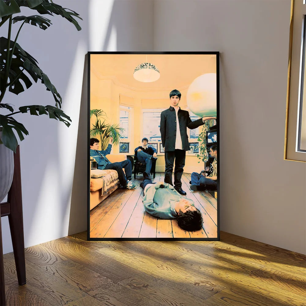 Band O-Oasis D-Definitely M-Maybe Poster Prints Wall Sticker Bedroom Living Home Room Office Decoration Painting Self