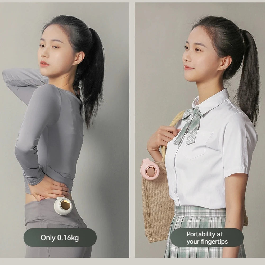Mini Clip Waist Fan 900mAh Rechargeable Battery Electric Fan Outdoor Camping Personal Body Fan Summer Cooling Air