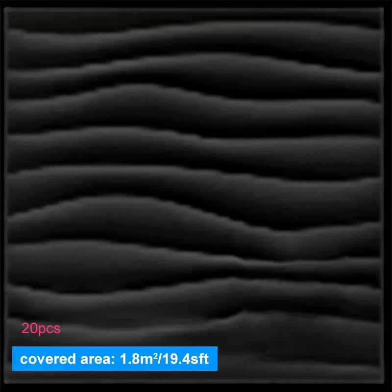 20PCS 3D Wall Panels 30x30cm Indoor Wall Decoration for Living Room Bedroom Hotel Office Mural Tile-Panel-Mold 3D Wall