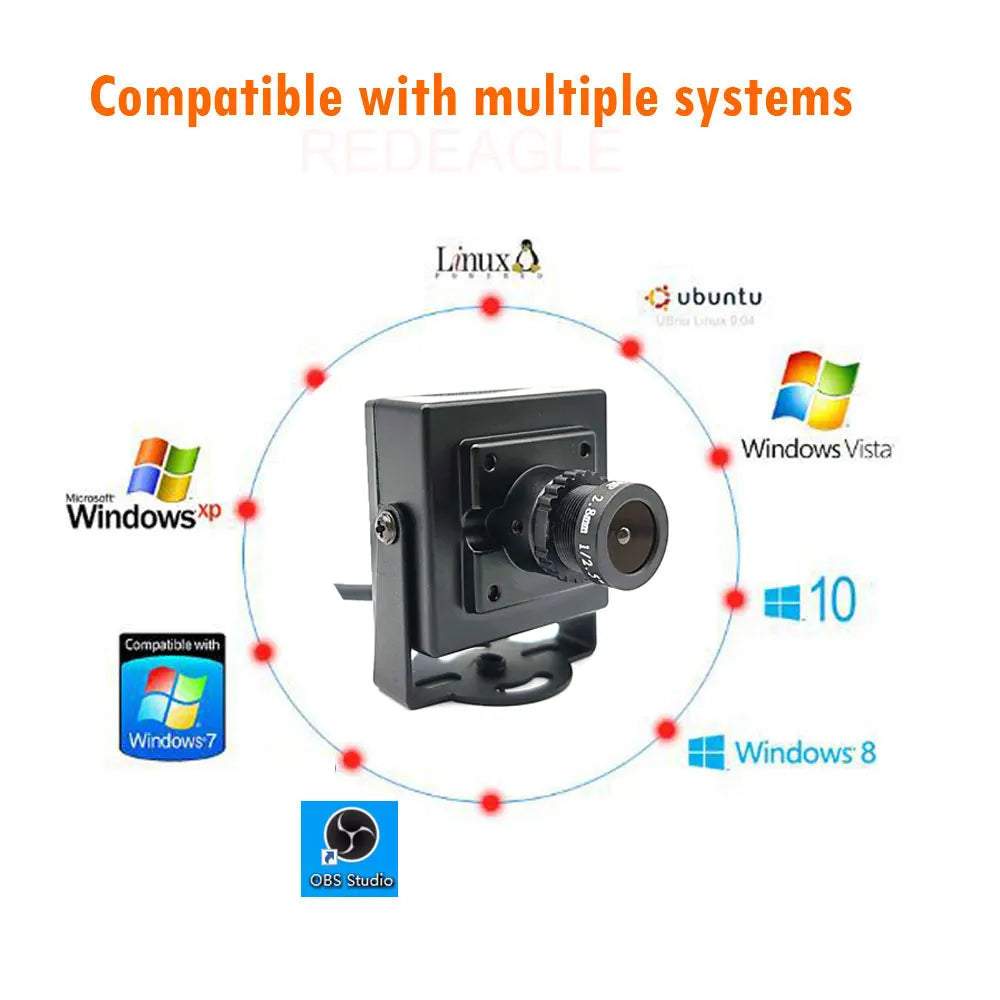 120 Degree Wide Angle 2.8mm Lens Mini 4K 8MP HD PC Webcam Plug And Play 30fps High Speed Video Live Computer USB Camera