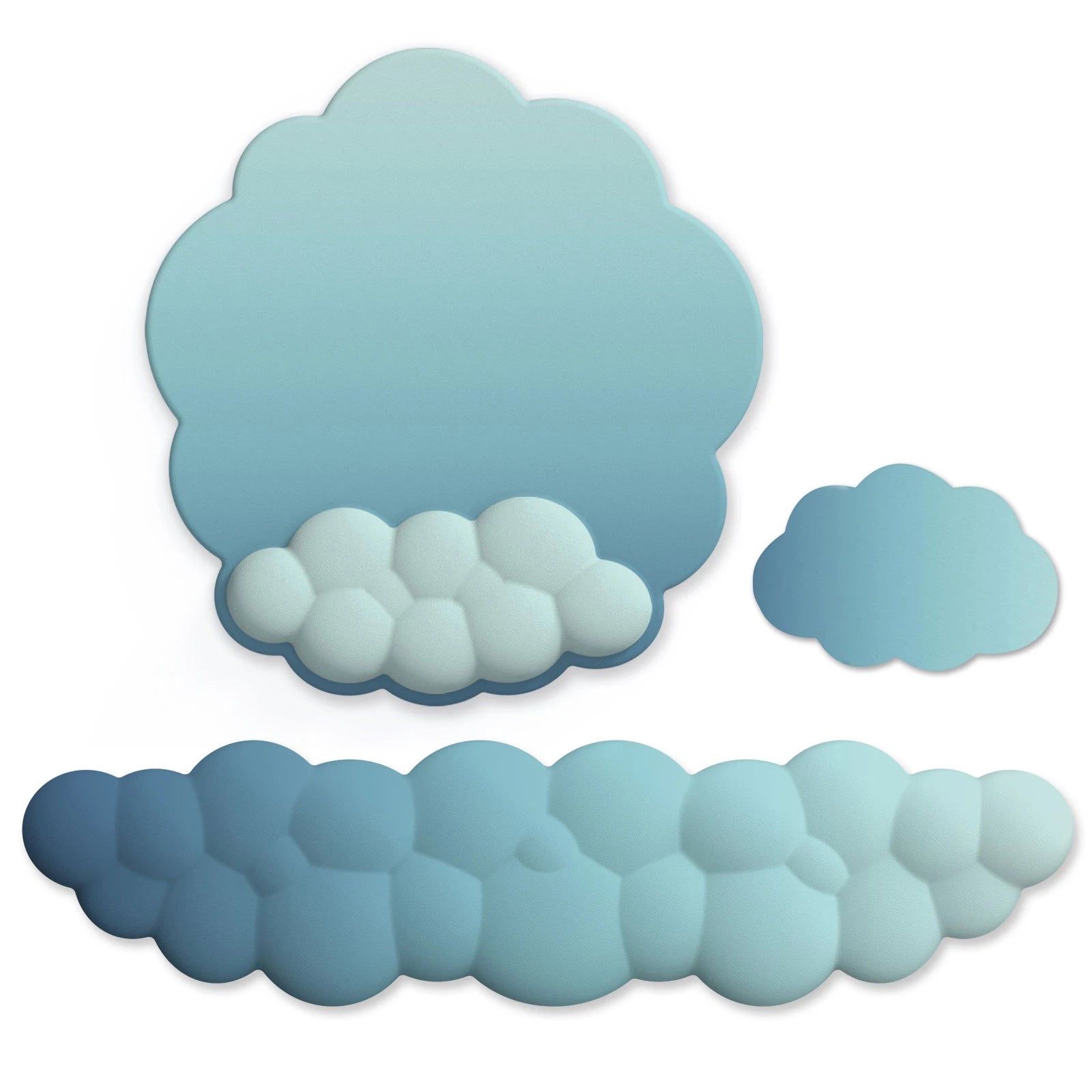 Cloud Keyboard Wrist Rest Mouse Pad Wrist Support Keyboard Set with Ergonomic Memory Foam Anti-Slip Base for Home