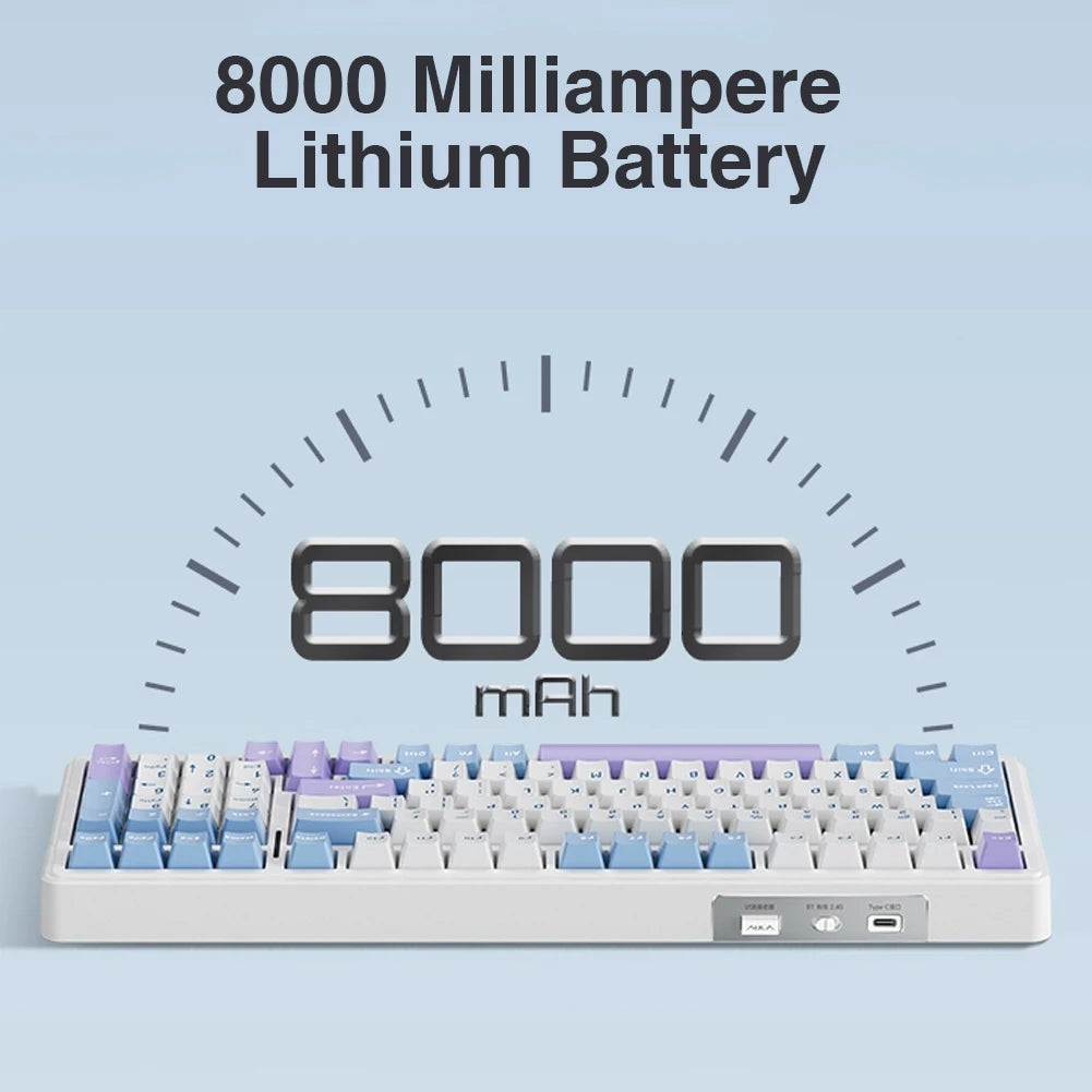 AULA F99 Machanical Keyboard Bluetooth 5.0/2.4G Wireless/Wired Gasket-mounted Gaming Keyboard 99 Keys Customizable