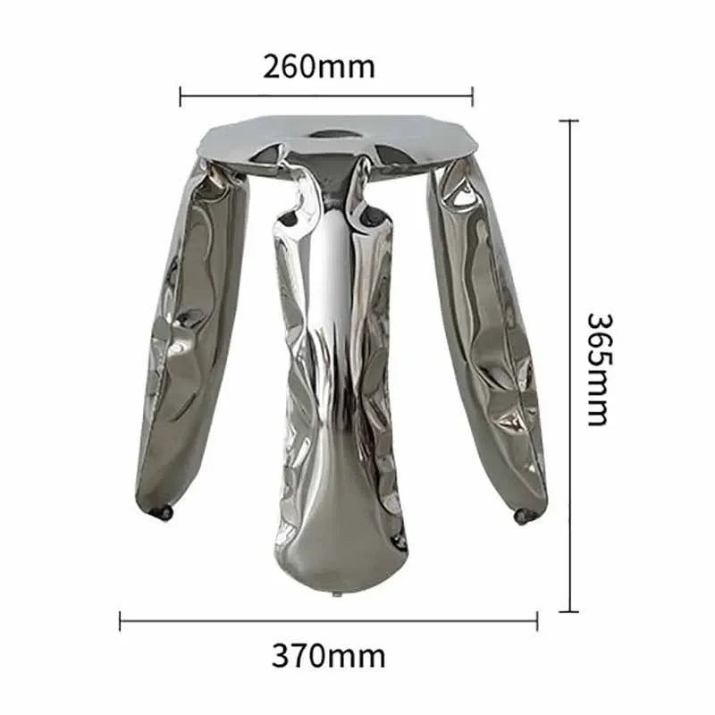 Metal Stainless Steel Ottomans Low Shoe Changing Stools Nordic Living Room Multifunctional Small Footrest Portable