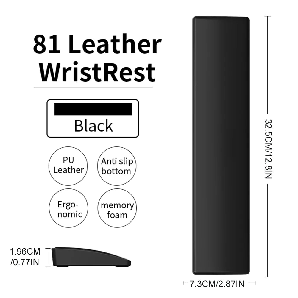 1/2PCS Gaming Keyboard Wrist Rest Pad 81 Keys Ergonometric Palm Rest Wrist Support for Long Hours of Work Studying