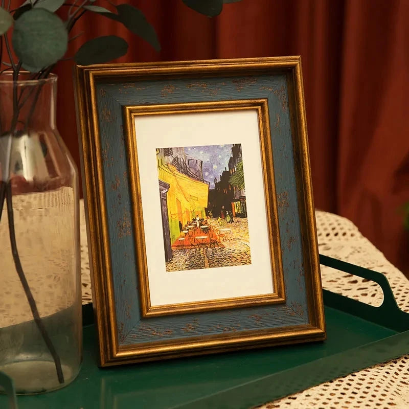 Creative American Retro Small Photo Frame Bedroom Bedside Table Decoration Ornaments Photo Frame Home Office Desktop