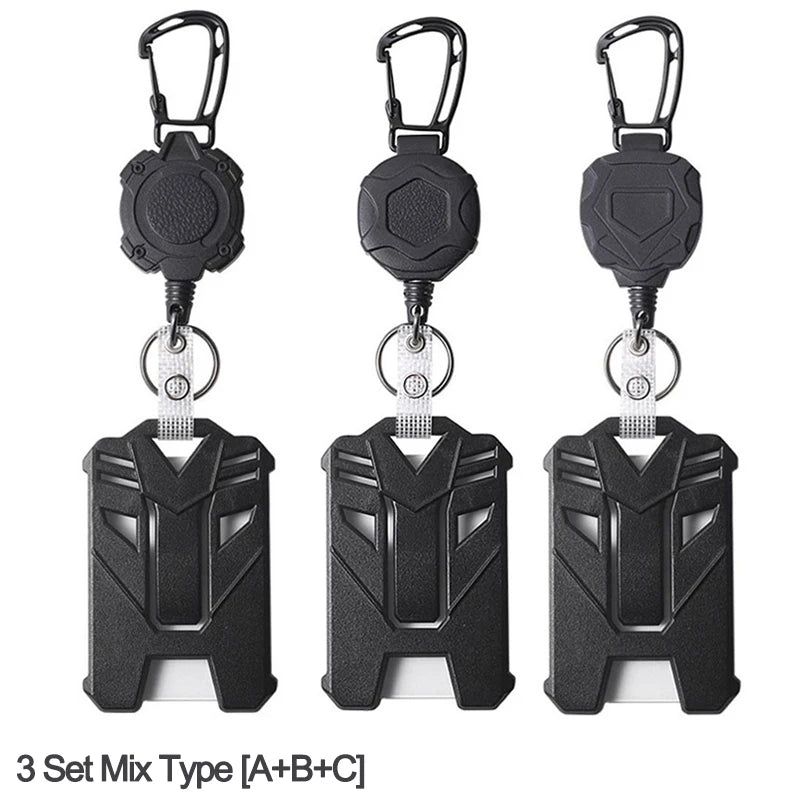 ID Card Holder Bus Card Cover Case Badge Reel Clip Badge Clip Heavy Duty Badge Clip Retractable Badge Holder ID Badge