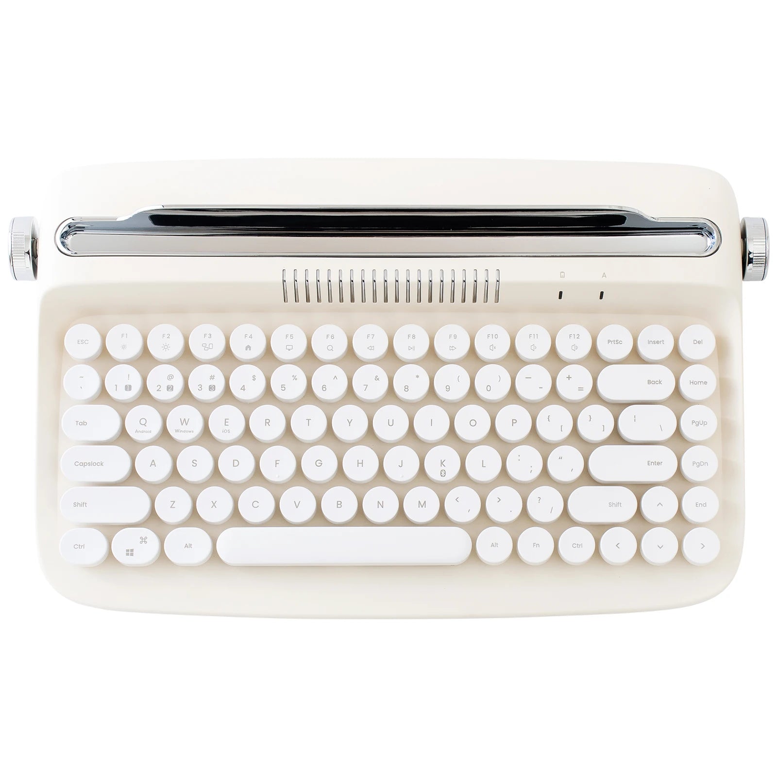 YUNZII ACTTO B303 Retro Wireless Typewriter Aesthetic Keyboard Vintage Style Bluetooth Keyboard with Integrated Stand