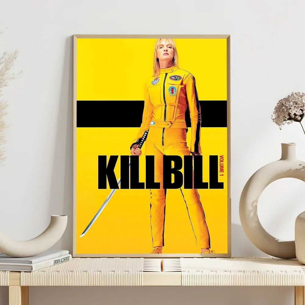Moive Kill Bill Poster Self Adhesive Painting Living Room Office Decoration Bedroom Home Wall Sticker Prints - 57X90cm