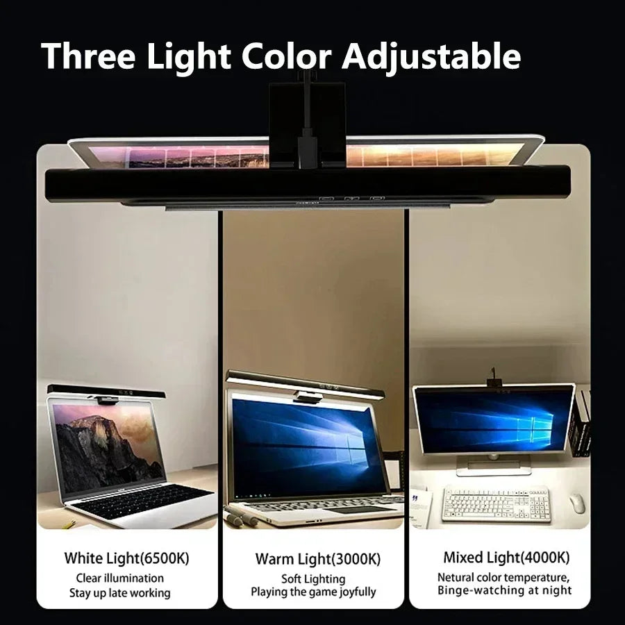 33cm 50cm Bar LED Desk Lamp USB PC Computer Monitor Screen Light Dimmable 3 Colors Hanging Table Lamp for Reading Study