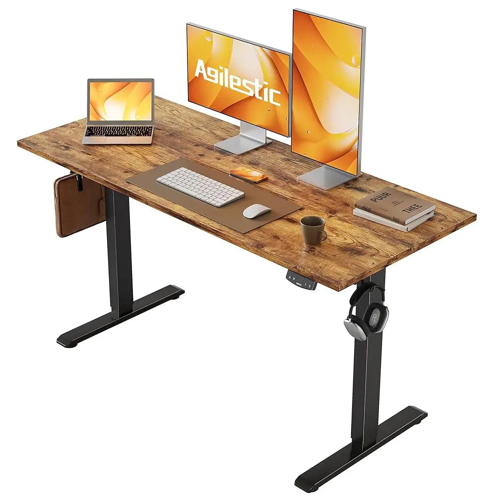 Electric Standing Desk 48 X 24 Hes Height Adjustable Sit Stand Up For Work Office Home Ergonomic Rising Computer Table