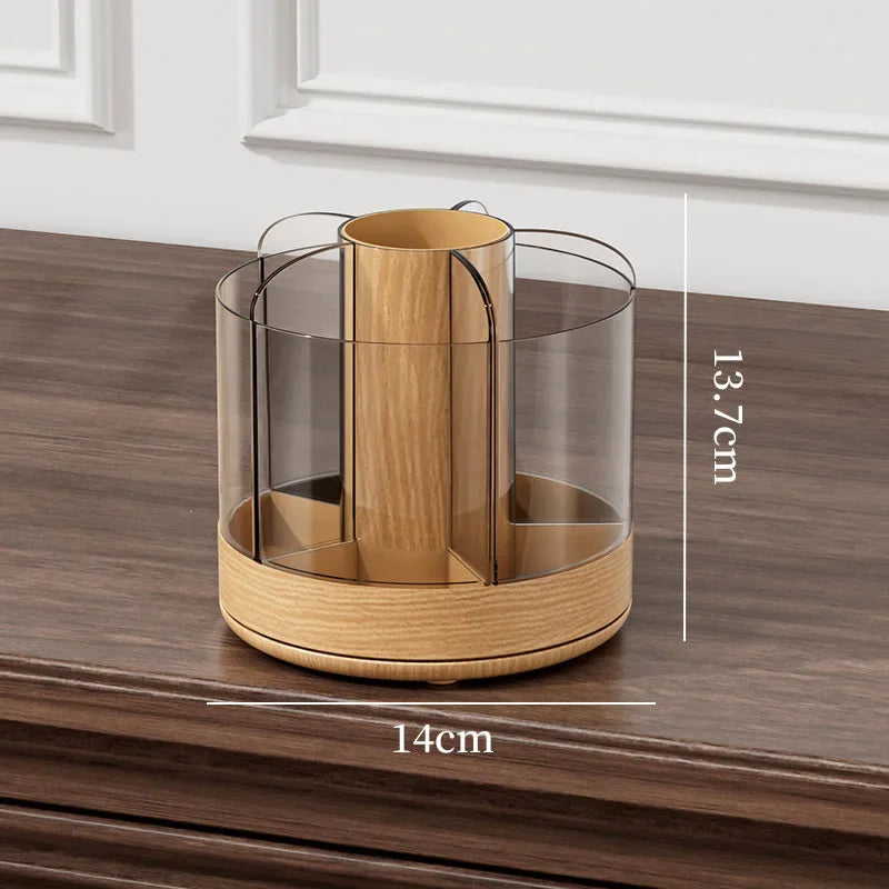 Large Capacity Desk Accessories 360 ° Rotation Cute Pen Holder Stationery Organizer Pencil Storage Office School