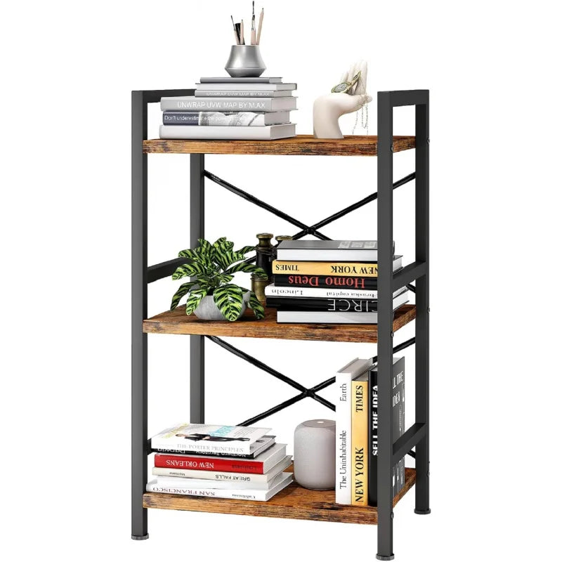 bookshelf-3-tier-industrial-bookcase-metal-small-bookcase-suitable-for-living-room-and-bedroom