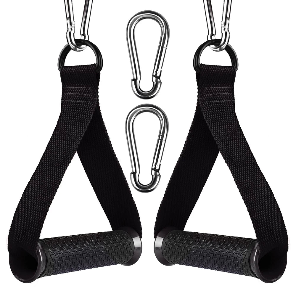 Heavy Duty Exercise Handles Cable Attachment Gym Resistance Bands Handles Anti-slip Grip Pilates Yoga Strength Trainer