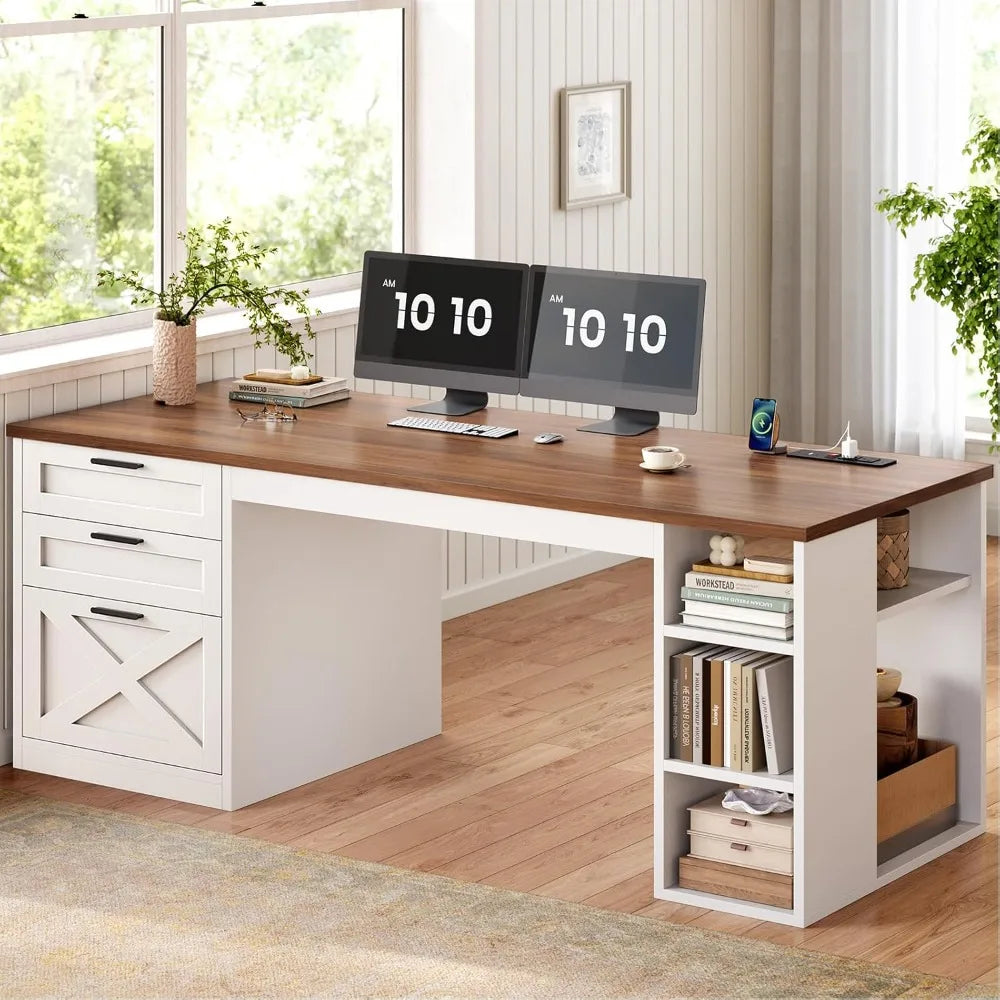 55-1-farmhouse-office-desk-with-3-drawers-executive-desk-with-file-drawer-storage-shelves-computer-desk-with-power-outlet