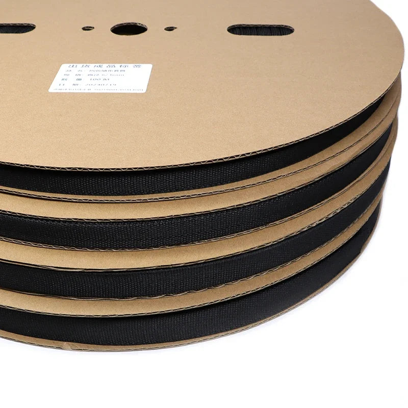 1~50m Braided Cable Sleeve PET Heat Shrink Tube Insulation Flam Retardant Shrinkable Wrap Sheath Cable Organizer Wire
