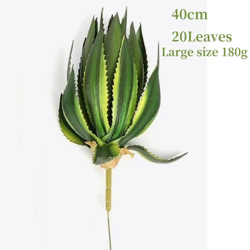 Artificial Aloe Vera Fake Succulents Simulated Agave Green Tropical Leaves Garden Balcony Office Christmas Party Home