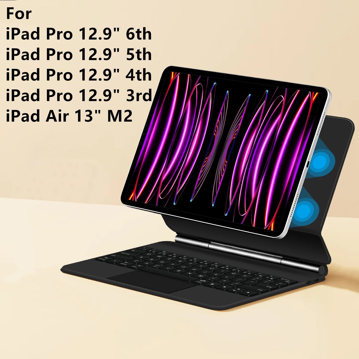 Magic Keyboard Case For iPad Pro 11 inch 12.9’’ M2 13 M4 Air 4th 5th ipad10 10th 10.9 Smart Cover Multi-touch Magnetic