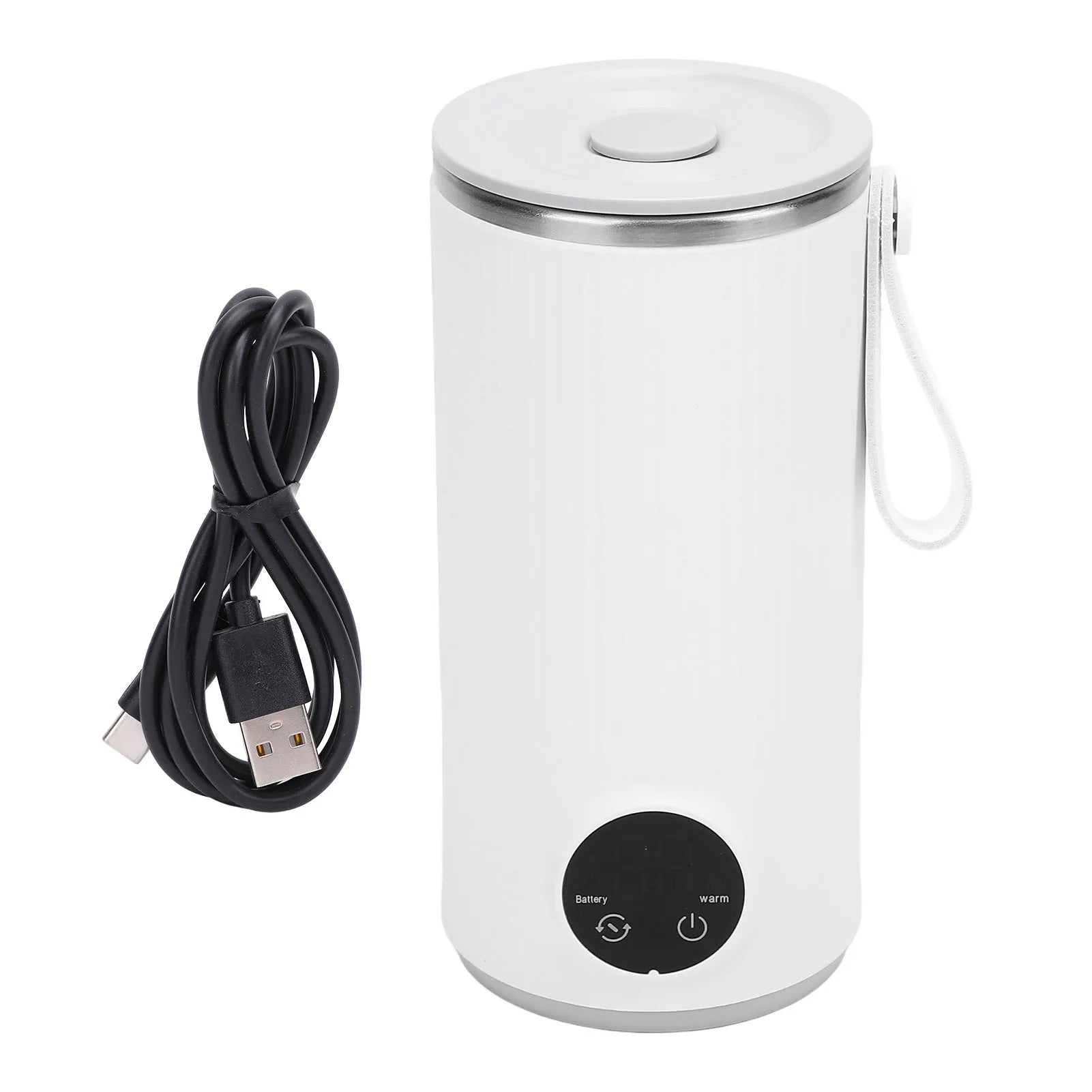 Travel Electric Kettle Cordless Rechargeable 400ML 55°C Stainless Steel Travel Hot Water Boiler for Milk Travel