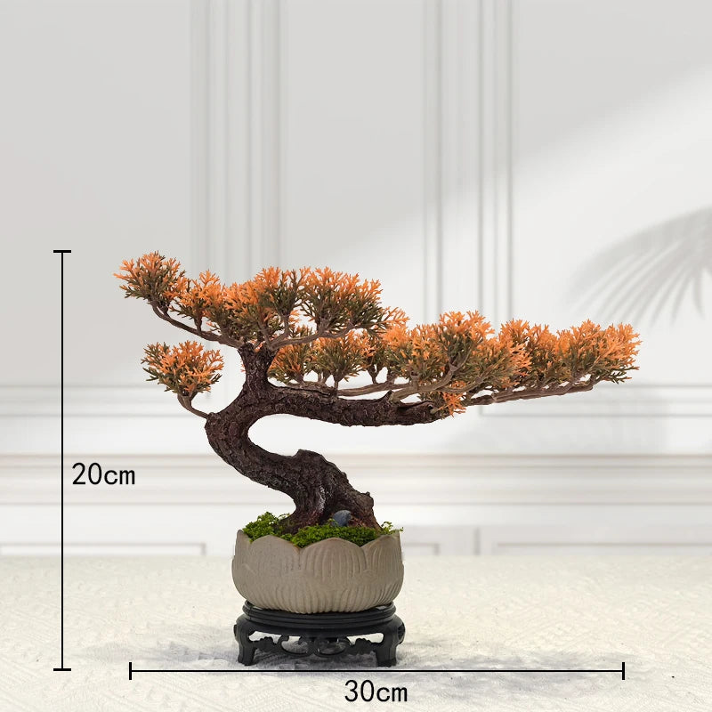 Simulation fake tree bonsai home living room Chinese sand table hotel porch landscaping decoration green plant