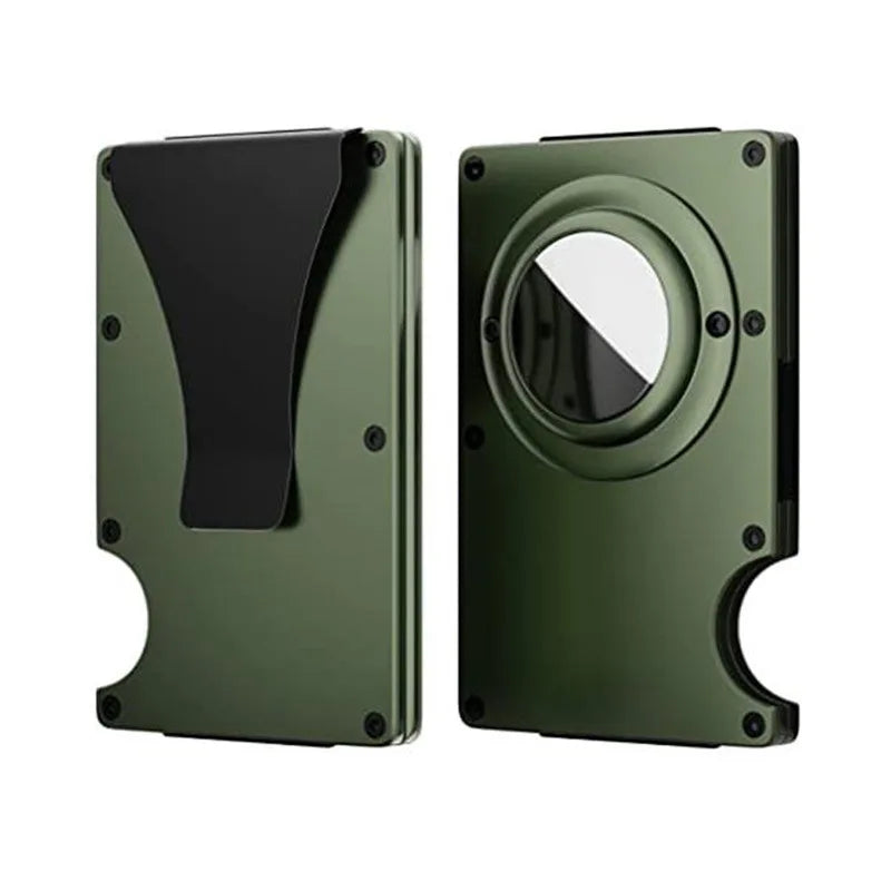 Cartera Airtag Men Carbon Fiber Forged Wallet Minimalist Slim Business Wallet Credit Card Holder Rfid with Cash Strap