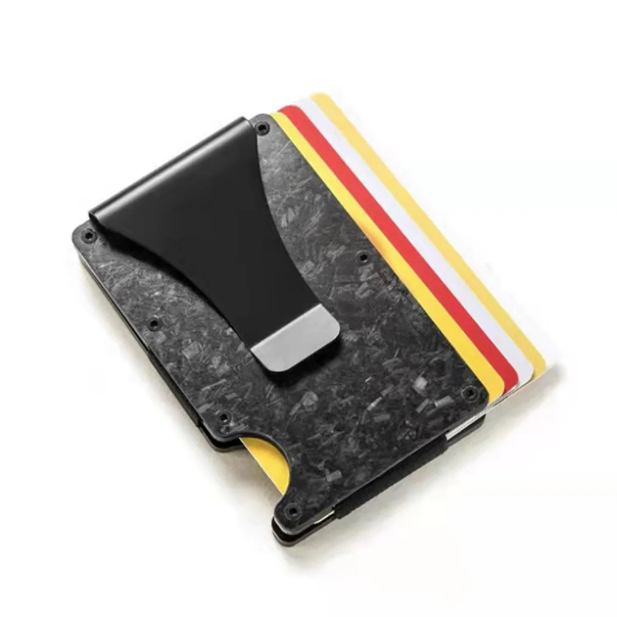Forged Carbon Fiber Card Holder Wallet Men Clip Money Bag Cardholder Aluminium Metal RFID Slim Luxury Cartera Hombre