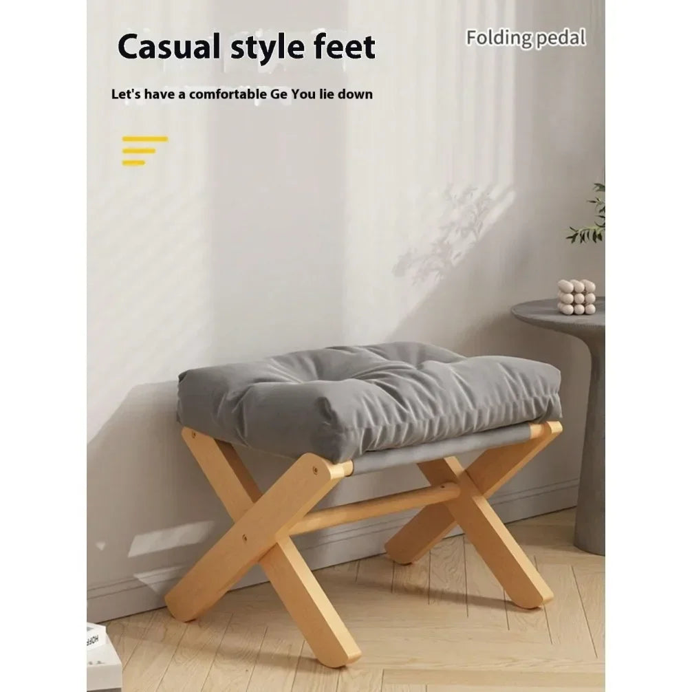 Makeup Chair Small Sofa Bench Tea Table Footrest Shoe Changing Stool Foldable Stool Furniture For Living Room Doorway