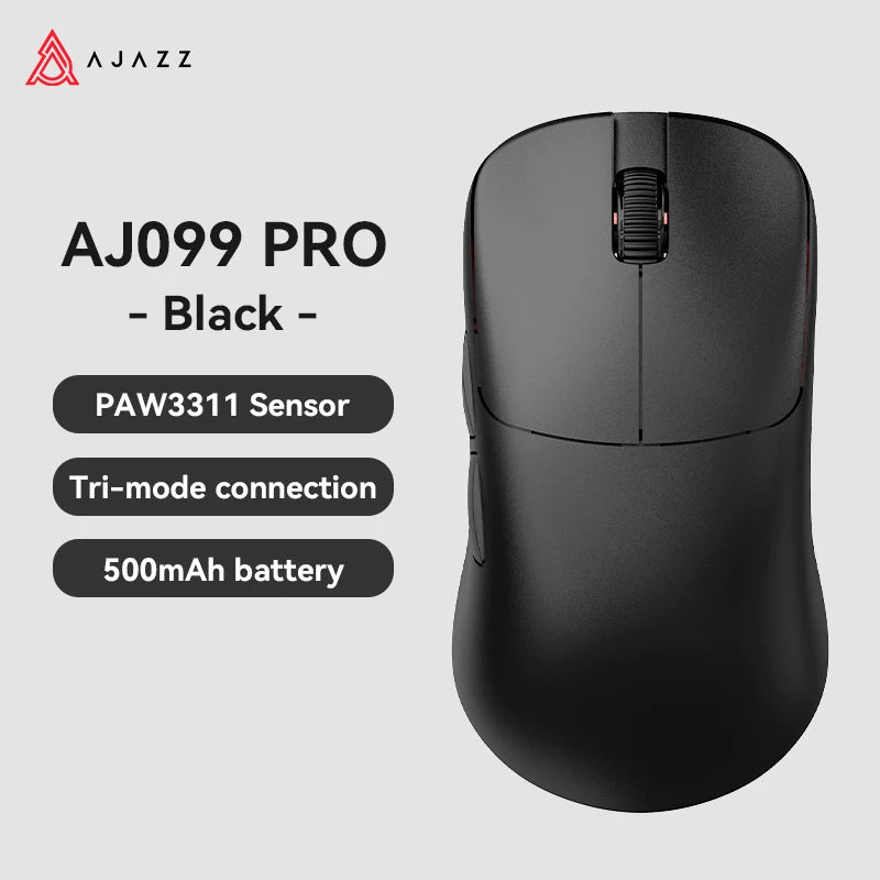 Ajazz AJ099 Wireless 2.4GHz + Wired Gaming Mouse PAW3311 for Gaming Laptop PC Optical Mice 12000DPI Max - AJ099 PRO 1