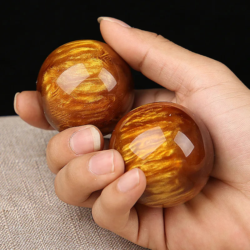 2pc Massage Handball Health 5cm Fitness Health Ball natural resin Hand Meditation Exercise Stress Relief Balls Hand