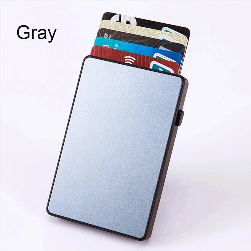 Gold Thin Pop Up ID RFID Card Holder For Man Slim Men’s Card Wallet RFID Creative Credit Card Case For Women Female - 3