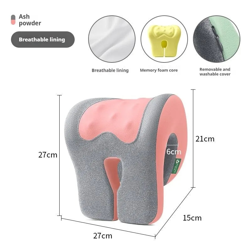 Office Chair Headrest Pillow Head Neck Shoulder Support Cushion Ergonomic Neck Pain Relief Memory Foam Travel Sleeping