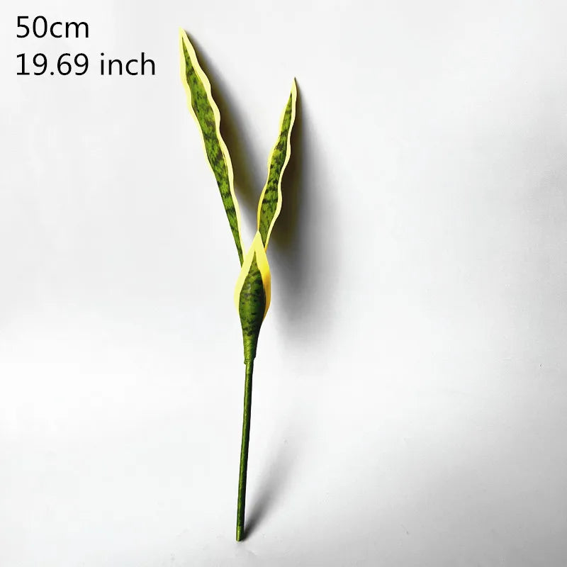 50-76CM Artificial Succulent Plants Tropical Fake Long Leaf Simulation Tiger Pilan Home Decoration Office Hotel Party