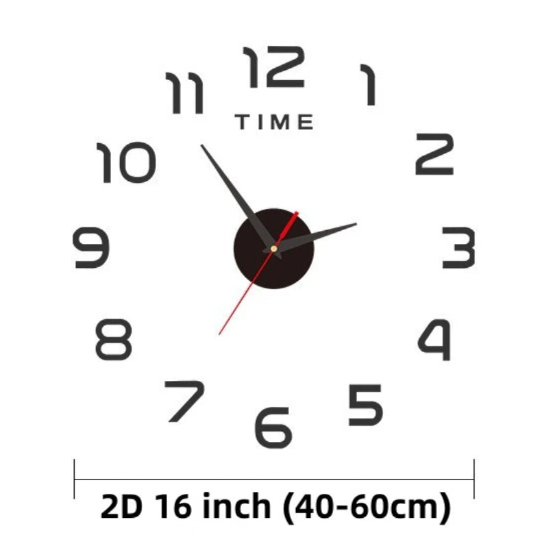 2023 Modern Design Large Wall Clock 3D DIY Quartz Clocks Fashion Watches Acrylic Mirror Stickers Living Room Home Decor