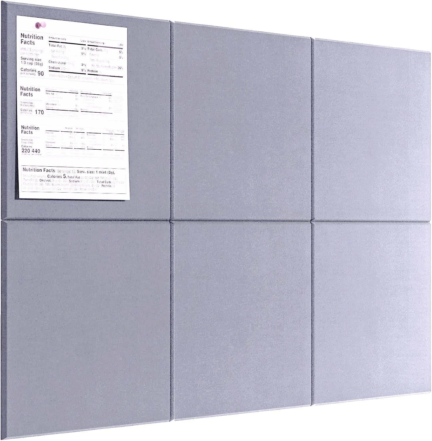 6-12PCS Large Cork Board Alternative Felt Wall Tiles Self-Adhesive Wall Panels Bulletin Board Pin Board for Office