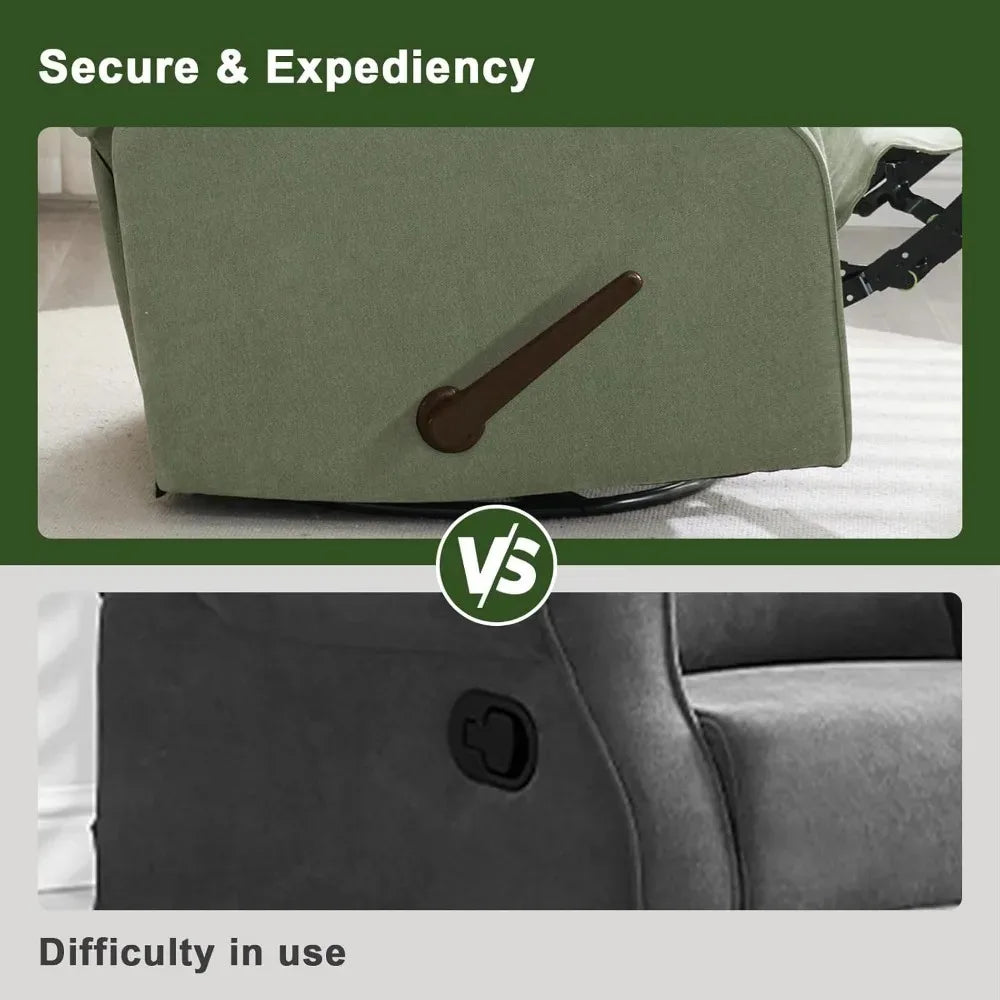 Nursery Swivel Glider Recliner,Rocking Chair Nursery with Footrest,Rocking Recliner Chair for Nursery,Glider Rocker