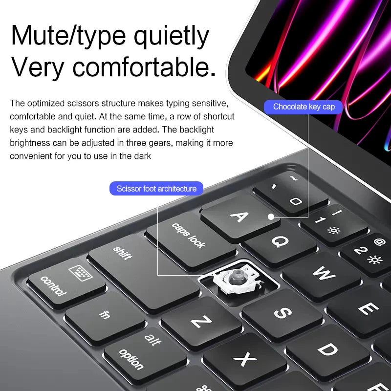 Magic Keyboard For iPad Pro 11 Inch 4th 3rd 2nd 2018-2022 Air 6th/5th/4th M2 ipadpro11 M4 Smart Cover Folio Case