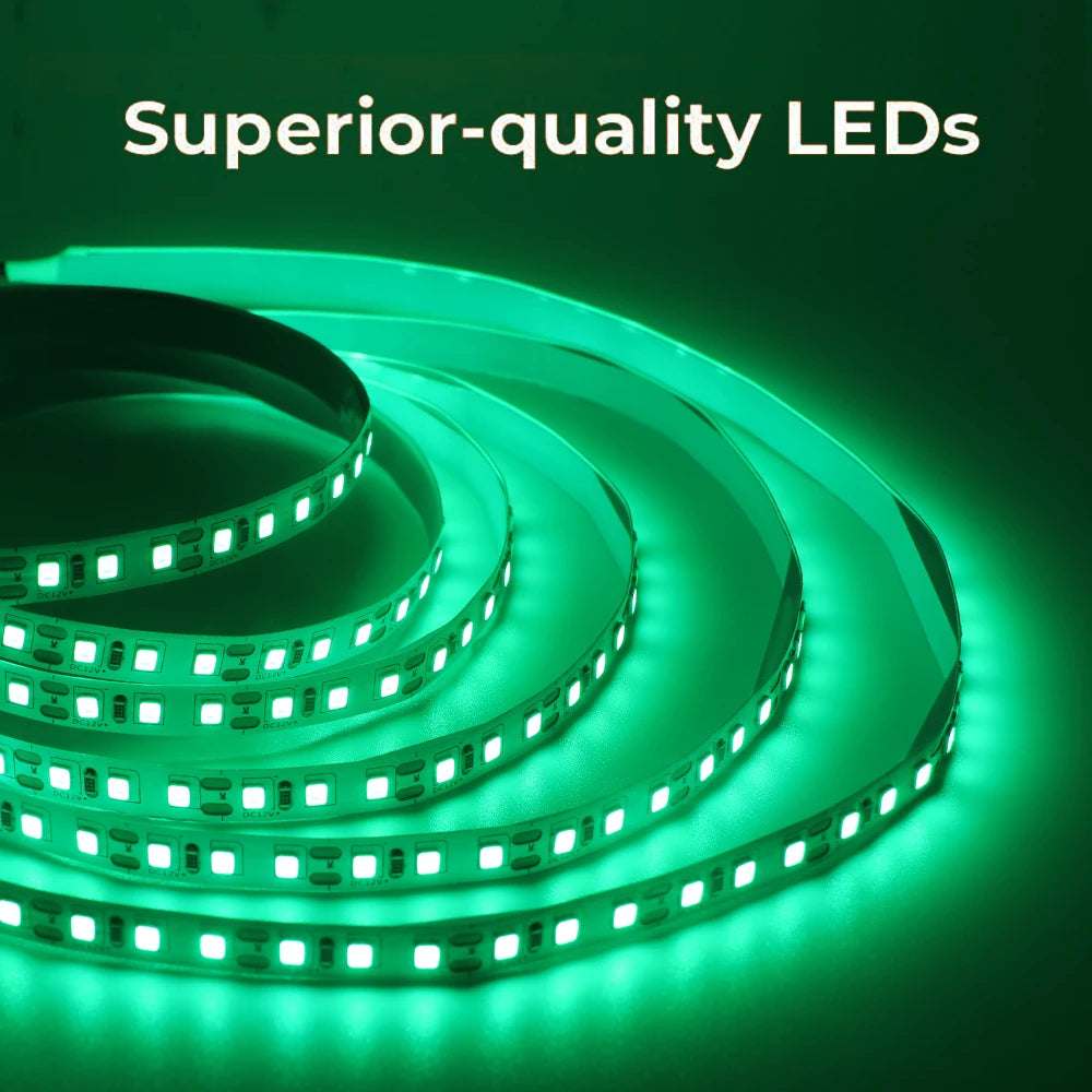 5m Led Strip Light 2835 120LED/m Not Waterproof 12V Flexible Tape Home Decoration Lamp Pink Warm White Green - green