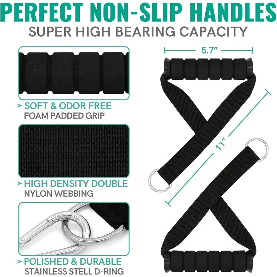 Resistance Bands Exercise Bands with Handles Stretch Bands for Exercise Workout Bands with Door Anchors 10-150LB Set